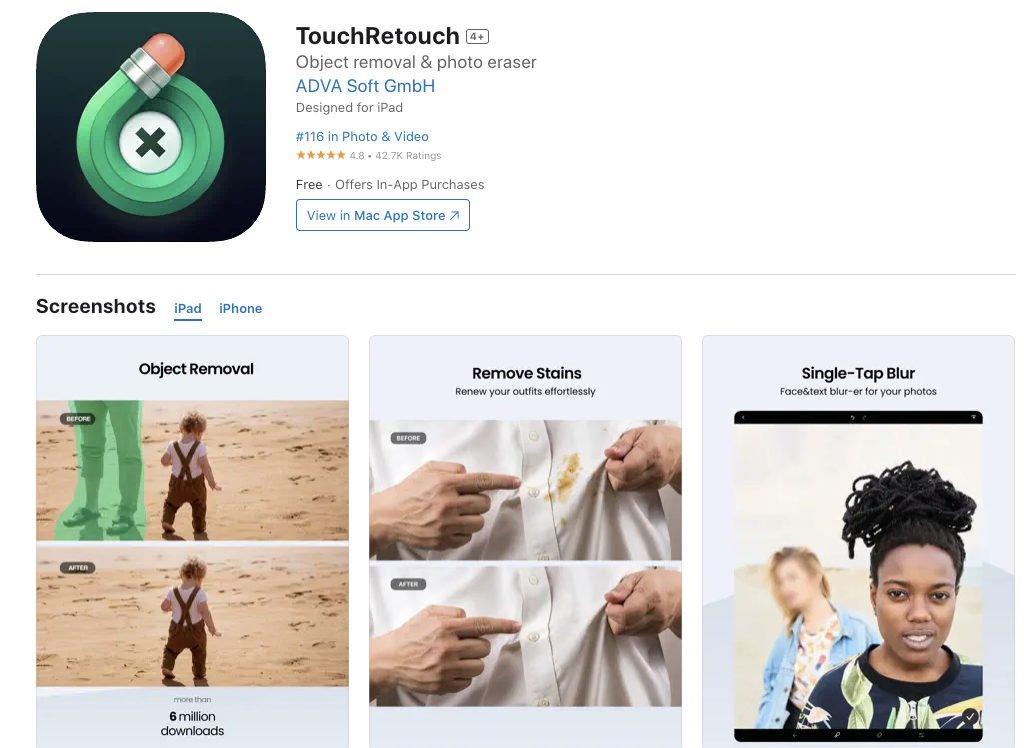 Touchretouch：Effective Image Manipulation